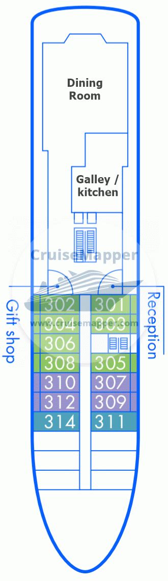 MV Magellan Explorer deck 3 plan | CruiseMapper