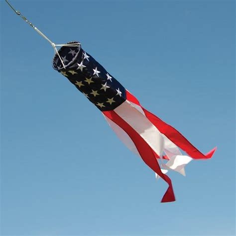 Stars and Stripes Embroidered Windsock 33 Inch - I AmEricas Flags