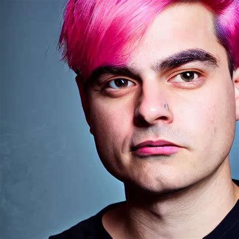 Detailed portrait of Ben Shapiro with pink hair and | Stable Diffusion