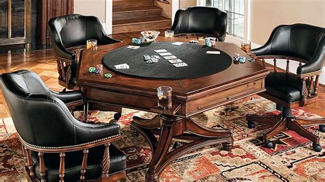 Antique Game Table And Chairs | ScrollLine