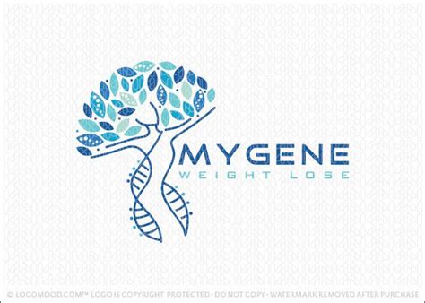 My Gene Weight Lose - Buy Premade Readymade Logos for Sale | ? logo, Unique logo design, Logo design