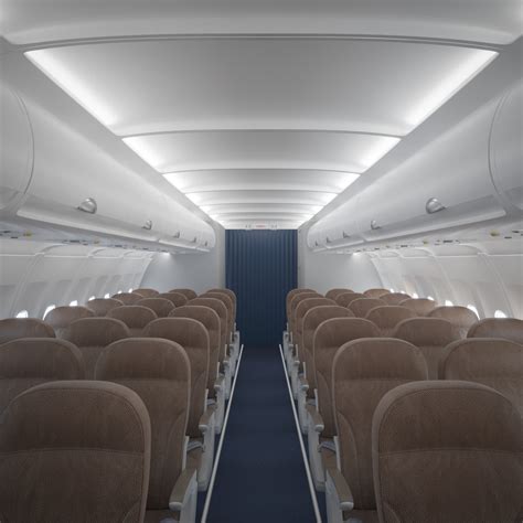 United Airbus A320 Interior