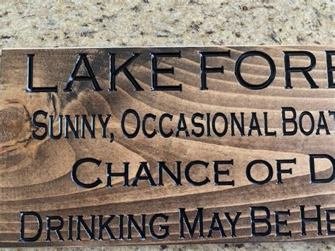 Funny Lake Forecast Sign Lake Decor Lake House Decor - Etsy