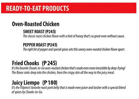 Chooks-to-Go Menu, Menu for Chooks-to-Go, Santa Ana, Manila - Zomato Philippines