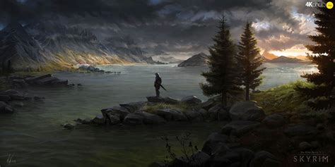 Elder Scrolls Skyrim | Fantasy landscape, Digital painting, Landscape