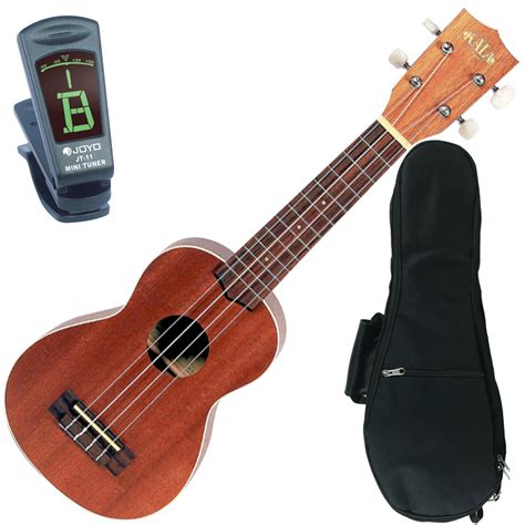 Kala KA-S Mahogany Soprano Ukulele with Gig Bag & Tuner