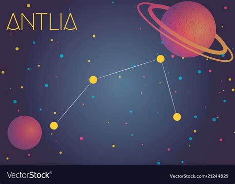 Constellation antlia Royalty Free Vector Image