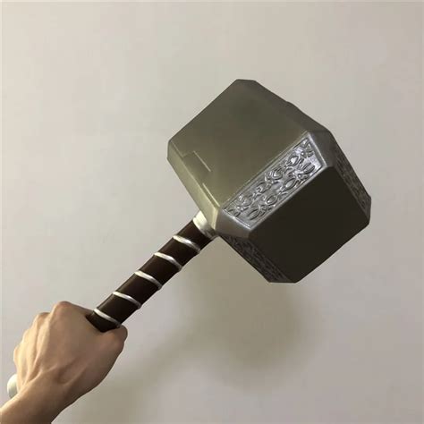 1:1 Thor's Hammer 44cm Cosplay Thor Thunder Hammer Weapons Model Figure Kids Gift Movie Role ...