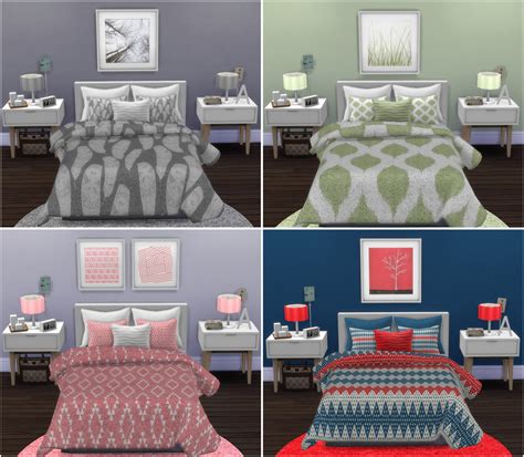 Sims4 Custom Content Finds - sim-plysplendid: Bedding Set No. 2 (with...