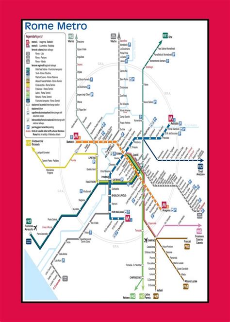 Rome Metro Tube Subway Map 11x17 by davidsphotography on Etsy | Séjour à rome, Voyage rome ...