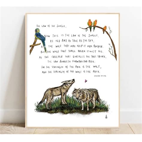 The Jungle Book Quote ART PRINT Mowgli Baloo Nursery Gift - Etsy