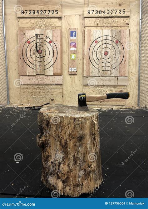 BURY the HATCHET. Axe Throwing Editorial Stock Image - Image of bloomfield, montclair: 127756004