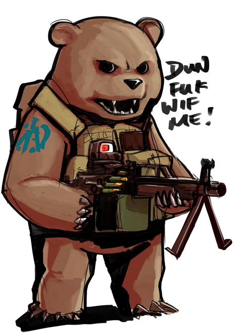 Bear with a machine gun by lazyseal8 on DeviantArt