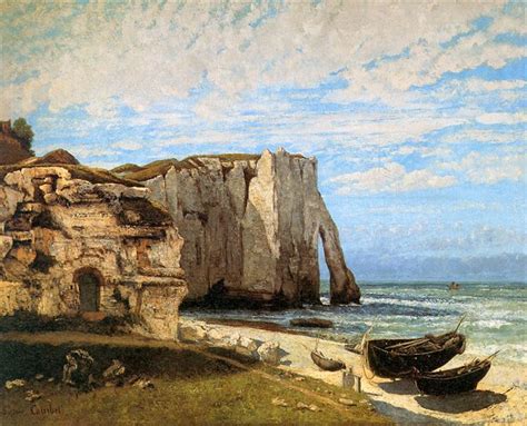 The Cliffs at Etretat, 1869 - Gustave Courbet - WikiArt.org