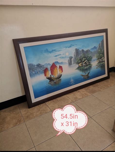 Chinese boat painting, Furniture & Home Living, Home Decor, Wall Decor ...