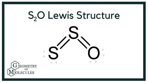 S2O Lewis Structure: How to Draw the Lewis Structure for S2O (Disulfur monoxide) - YouTube