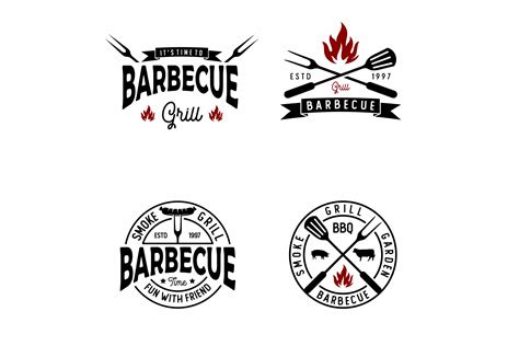 Vintage Bbq Barbeque Barbecue Grill Logo Graphic by Weasley99 ...