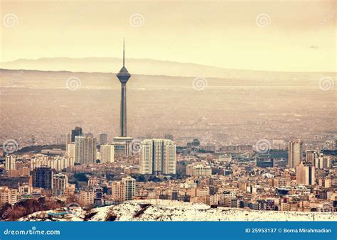 Tehran Skyline stock image. Image of town, city, landscape - 25953137