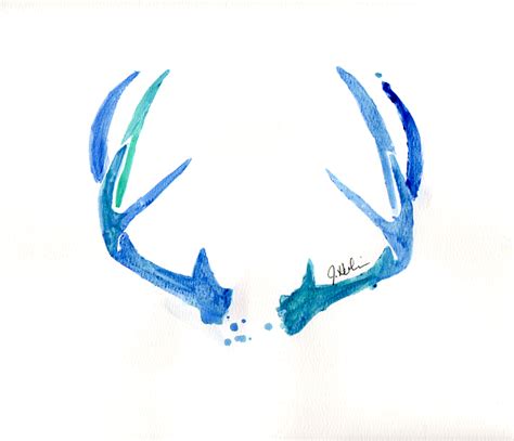 "Antlers" watercolor by Jessica Hobin | Antlers watercolor, Art, Artwork