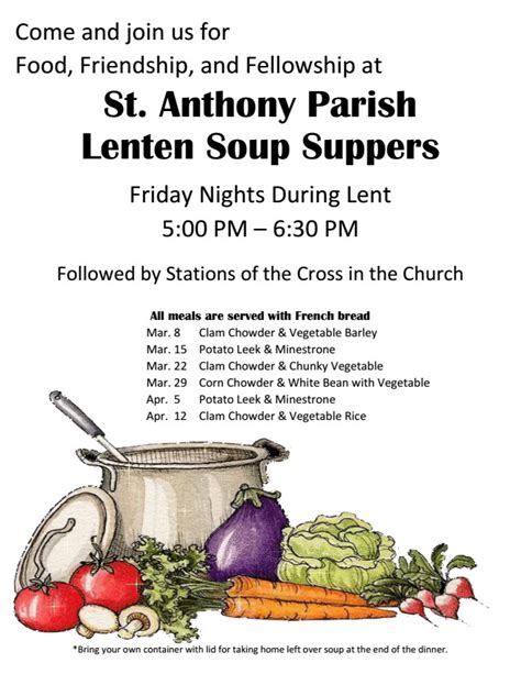 Lenten Soup Supper | St. Anthony