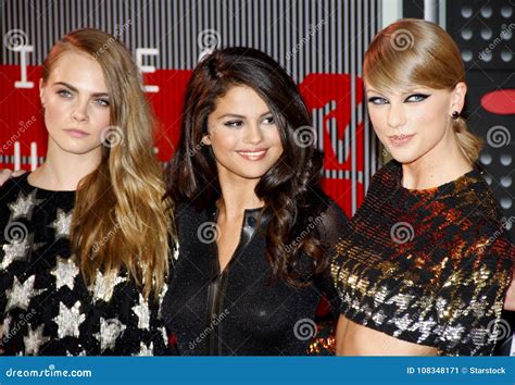 Cara Delevingne, Taylor Swift and Selena Gomez Editorial Photo - Image ...