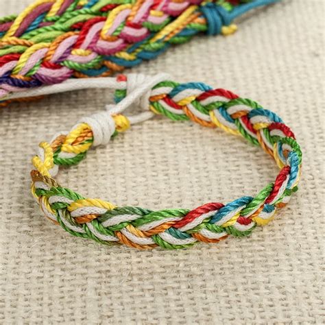 ABL108(120), Thick Brazilian Nepal Rainbow Colorful Woven Braided Rope ...