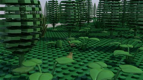 3d Model Lego Road Forest