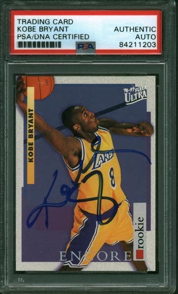 Lot Detail - Kobe Bryant ULTRA-RARE Signed 1996-97 Fleer Ultra Encore ...