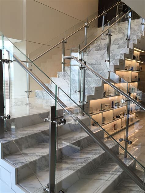 Steel Glass Railing Steps - Glass Designs