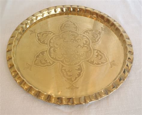 Rent a 18" round brass tray for your next party at All Seasons Rent All