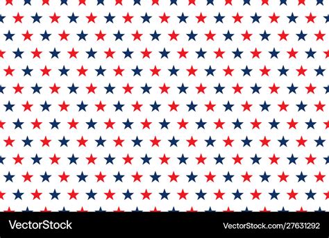 Red and blue stars pattern on white background Vector Image