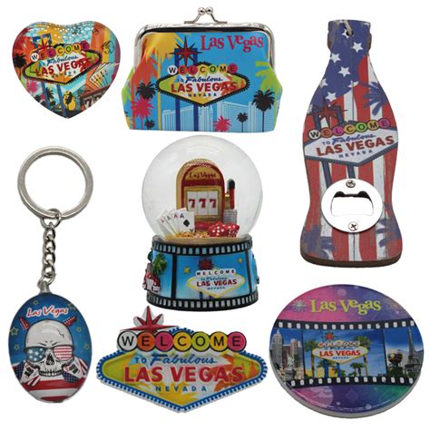 Custom promotion gift las vegas souvenirs glass keychain