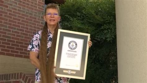 Woman earns 2024 Guinness World Record for longest competitive mullet