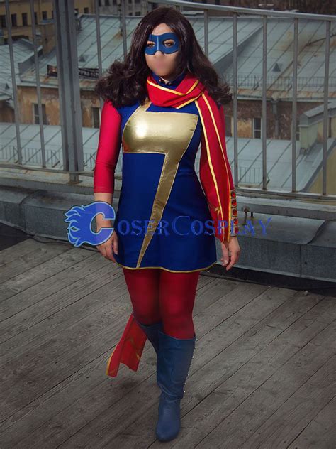 Ms Marvel Kamala Khan Cosplay Costume Halloween Girl | cosercosplay.com