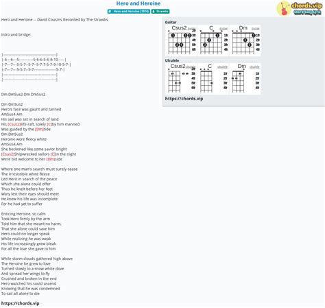 Chord: Hero and Heroine - Strawbs - tab, song lyric, sheet, guitar ...