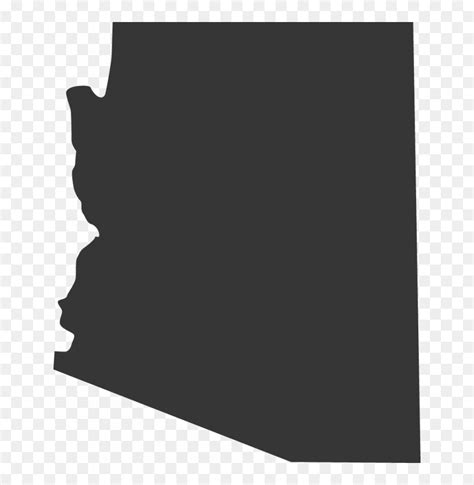 Black Arizona State Outline, HD Png Download - vhv