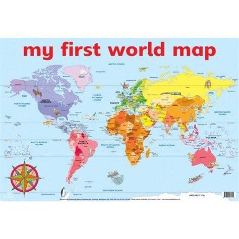 world map kids printable