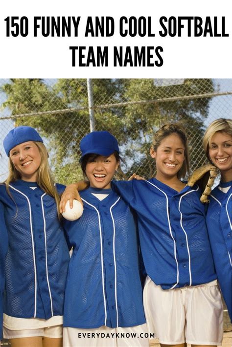 150 Funny and Cool Softball Team Names | Softball team names, Softball ...