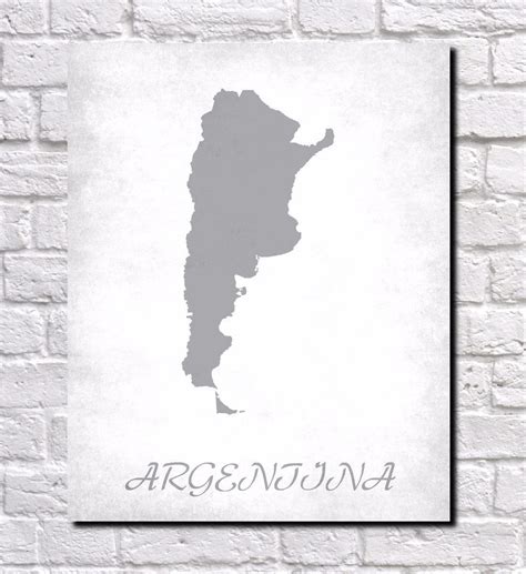 Argentina Map Print Outline Wall Map of Argentina – GalleryThane