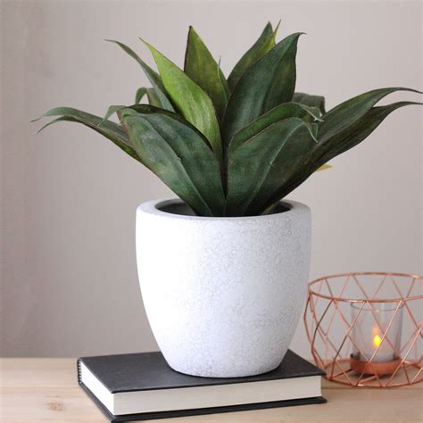 Real Touch™ Potted Artificial Green Agave Plant 16" | Christmas Central