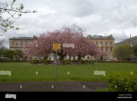 blythswood square private gardens in georgian square glasgow scotland uk Stock Photo - Alamy