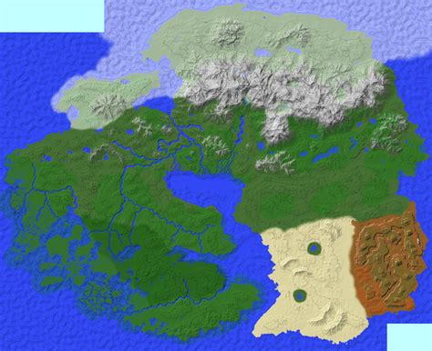 WIP of a large continent style map that I'm making for a server project. Which includes every ...