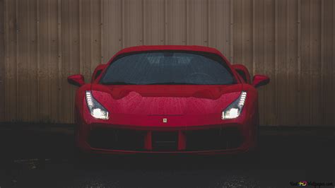 Red Ferrari Car 4K wallpaper download