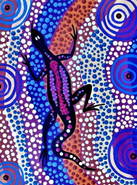 Aboriginal painting Goanna Dreaming hand painted | Etsy