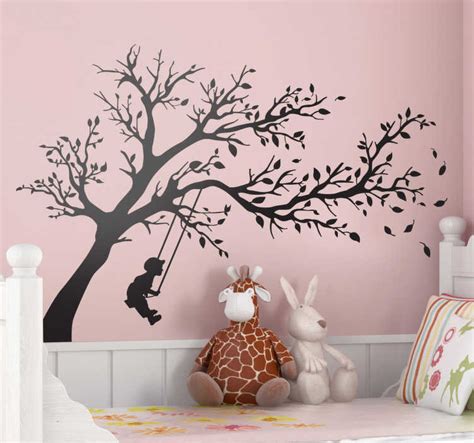 Kids Swing Tree Wall Sticker - TenStickers