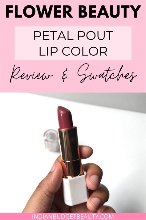 Flower Beauty Petal Pout Lipstick Swatches & Review | Lip colors, Flower beauty, Lipstick swatches