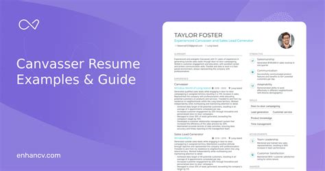 5 Canvasser Resume Examples & Guide for 2024