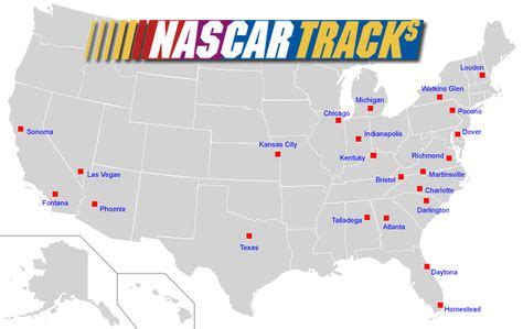 nascar tracks map - Google Search | Nascar, Map, Track