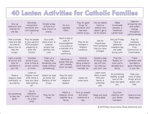 40 Lenten Activities for Catholic Families {Free Printable}