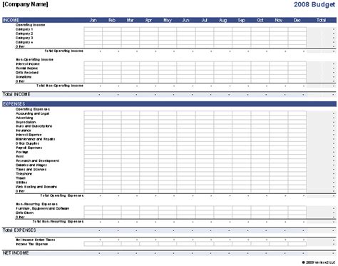 6+ Free Non Profit Budget Worksheet Templates - Word Excel Samples